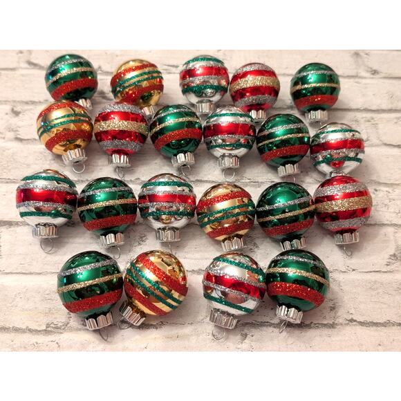 Radko Shiny Brite Striped Christmas Ornaments - Picture 3 of 10
